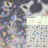 1piece 5Dcute tulip flower nail stickers high quality self-adhesive embossed nail art decals for girls decoration sticker