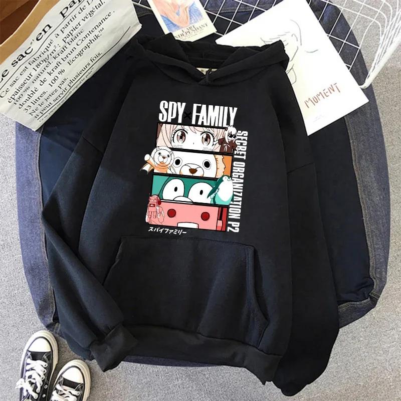 SPY X FAMILY Hoodie Anya Forger Harajuku Kawaii Manga Spyxfamily Sweatshirt Hoody Casual Streetwear Anime Unisex Graphic New