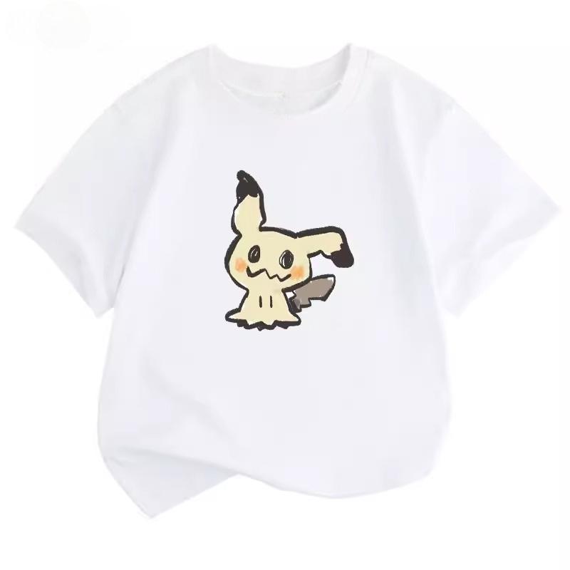 Potdemiel Summer New Pikachu Children's T-Shirt, Comfortable and Breathable
