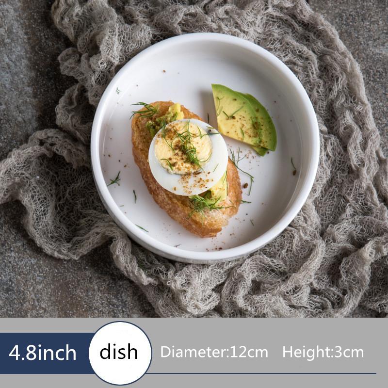 

Чисто Белый Укрепленный Фарфор Сервировочная Тарелка Круглая Западная Тарелка для Стейка Тарелка для Закусок Торта Десерта Плоская Обеденная Тарелка Для Семьи el