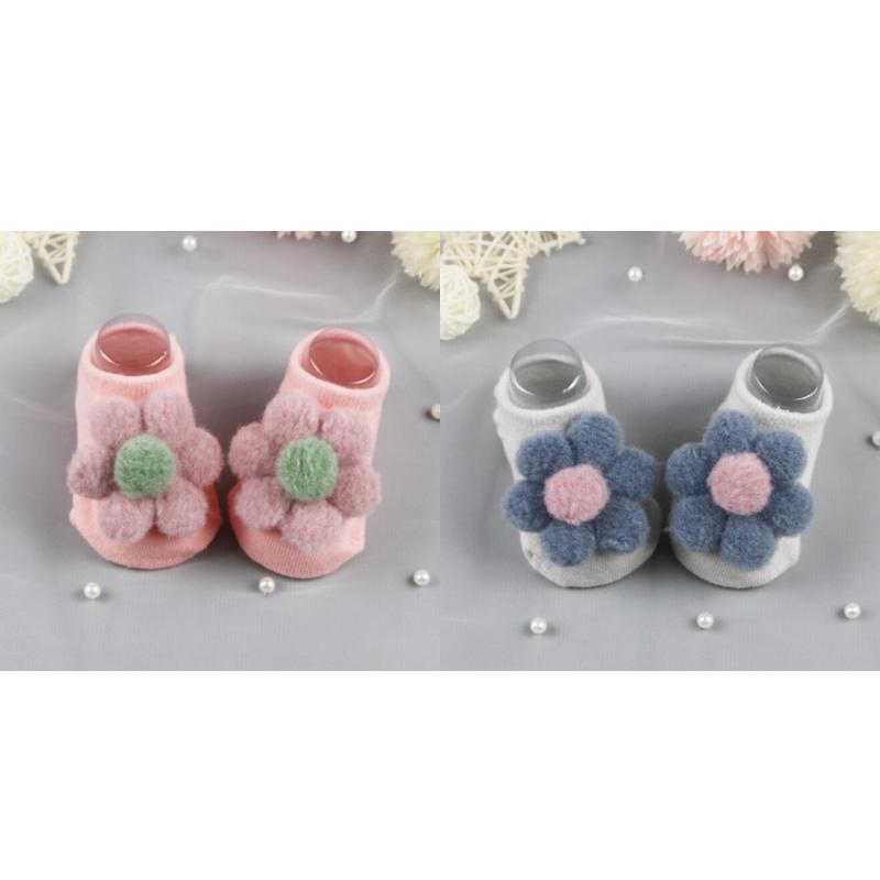 2Pair New Cute Flower Baby Socks