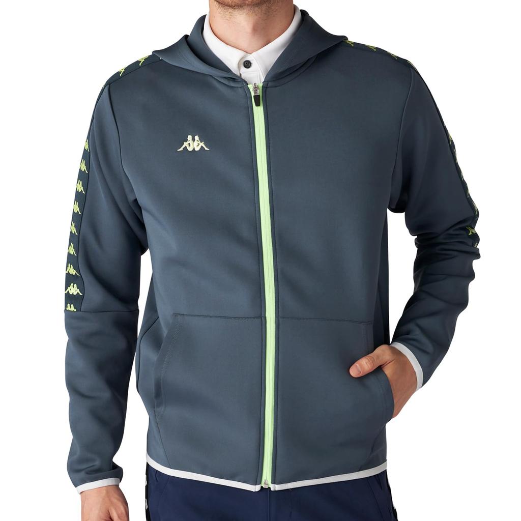 634402 Sweat Full Green [Kappa] Men's Parka, Lightweight, Stretch, Zip,