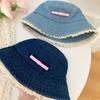 Y2K Lace Fisherman Hat Big Brimmed Bow Sunscreen Hat Fashion Denim Bucket Hat  Girls