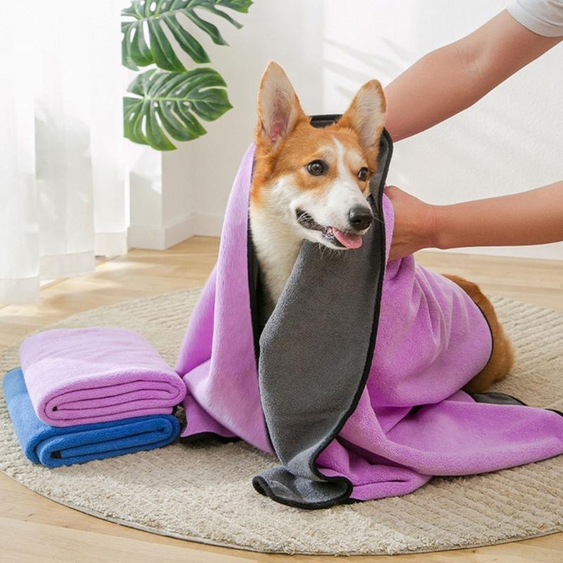 Dog Towels Pet Bath Drying Towels Absorbent Microfiber Soft Beach Towels