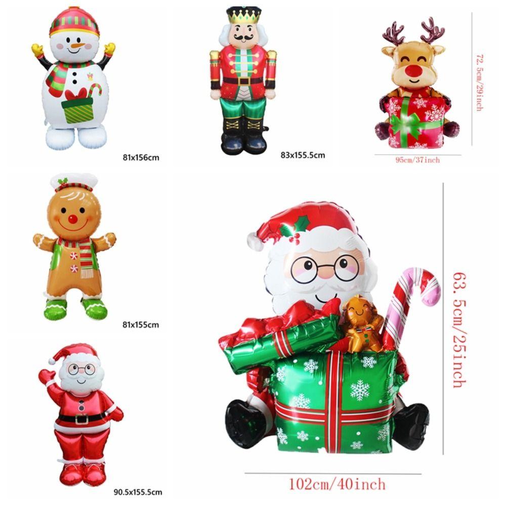 Gingerbread Man 3D Santa Claus Balloons Extra Large Xmas Tree Balloons  Easter Gift