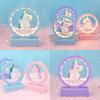 Cute Cartoon Unicorn Led Night Light Music Box Desktop Decor Ornament For Romantic Occasion And Decor