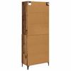 Highboard Set 2 pcs Reclaimed Wood Look Engineered Wood