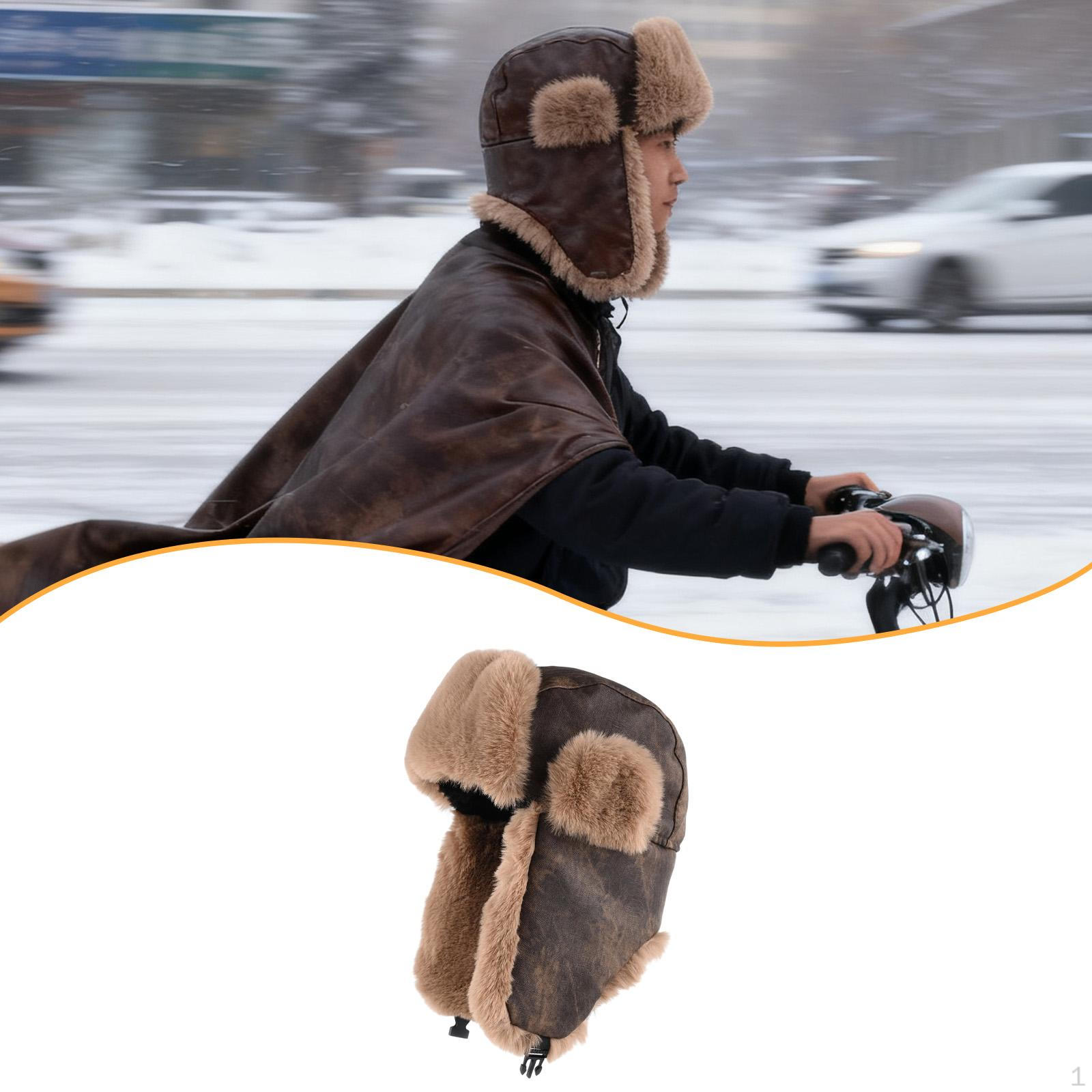 

Winter Trapper Hat Cozy Cap for Skateboard Skating Ski Biking Cold Weather