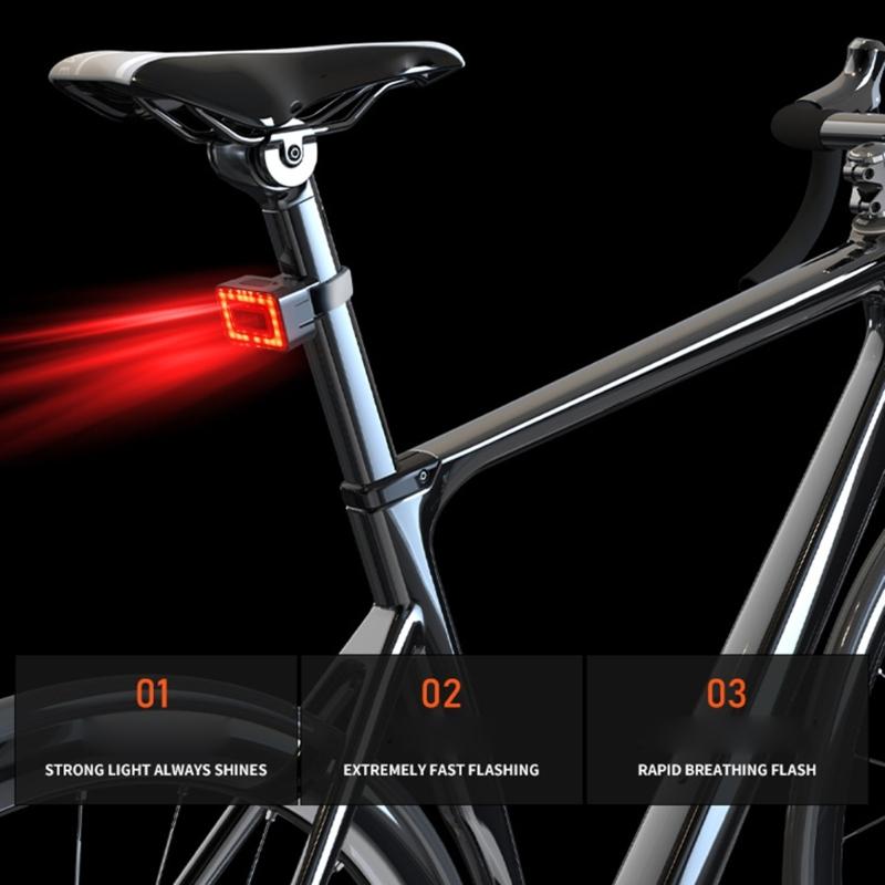 LED Bicycles Smarts Radars Rear Light Rechargeable Bike Radars Warning Light 1500mAh Bikes Taillight for Night Ridings