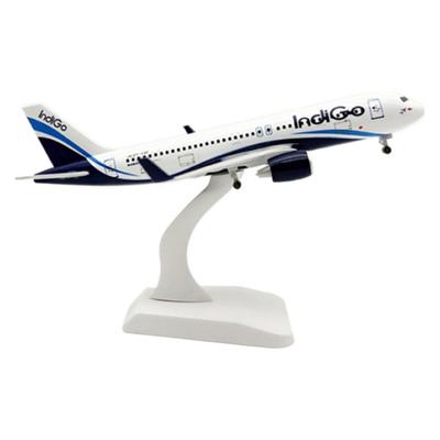 Prémiový kovový model letadla 20 cm - Airbus A320 v livreji Indigo Airlines