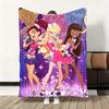 Süßer Cartoon L-LoliRock Wurf Weiche Flanelldecke Warm Knie Hautfreundlich Überwurf für Sofa Büro Bett Reisen Winter Übergröße