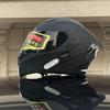 QSTK Large Head Circumference Motorcycle Helmet with Bluetooth Slot, Dual Visors, New Model Flip-Up Helmet