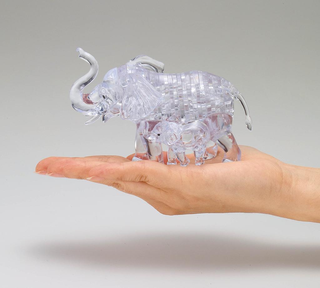 Beverly 46-Piece Crystal Puzzle, Elephant Clear