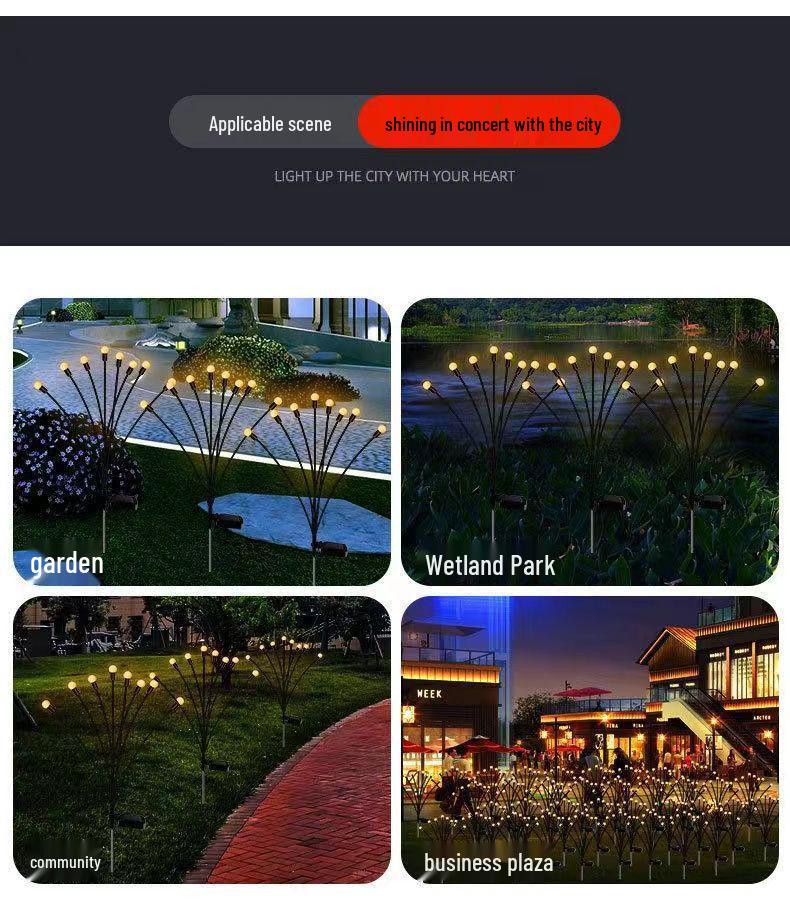 Solar-Glühwürmchen Lichterketten für Terrasse & Garten Außen Dekoration