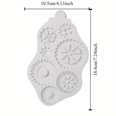 1pc Cogs Fondant Molds Silicone Cake Moulds Gum Paste Sugar Craft Fimo Dessert Baking Tools Pastry Decorating