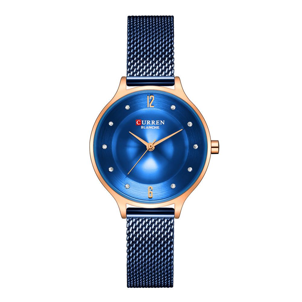 CURREN New Ladies Watch Casual Milano Mesh Strap Quartz Watch Creative Color Watch Thin Watch