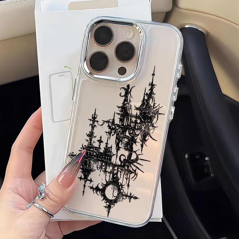 Retro Gothic Style Y2K Phone Case for Samsung Galaxy S25 S24 S23 S22 S21 S20 Note20 FE Ultra Edge Plus 4G 5G Transparent Cover