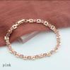 9 Color Women Girls Pink/Green/White/Red/Blue Cubic Zircon Stone Bracelets Wrist Square Shaped Bracelets