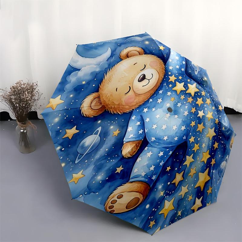 1PC Teddy bear pajamas Umbrella-8-Rib Reinforced, Automatic Open, Lightweight & Durable, Fashion Accessory for Outdoor, Beach L0419