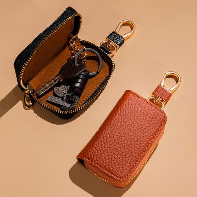 Mini Anahtar Cebi PU Deri Anahtar Kılıfı Araba Anahtar Tutucu 14*5.5*2cm Anahtarlık Cüzdan Kişisel Kullanım İçin Seyahat Essential