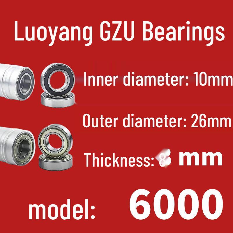 Luoyang Yüksek Kaliteli Dayanıklı Aşınmaya Dayanıklı Derin Kanallı Bilyalı Rulman 6200-6206 Serisi