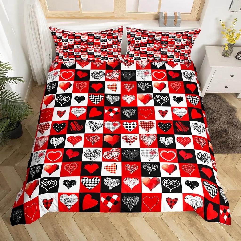 Valentýnský povlak na přikrývku dvě velikosti, Roztomilá kočka Psík Zvířátka Rustikální povlečení Růže Květiny Láska Srdce Romantický povlak na přikrývku