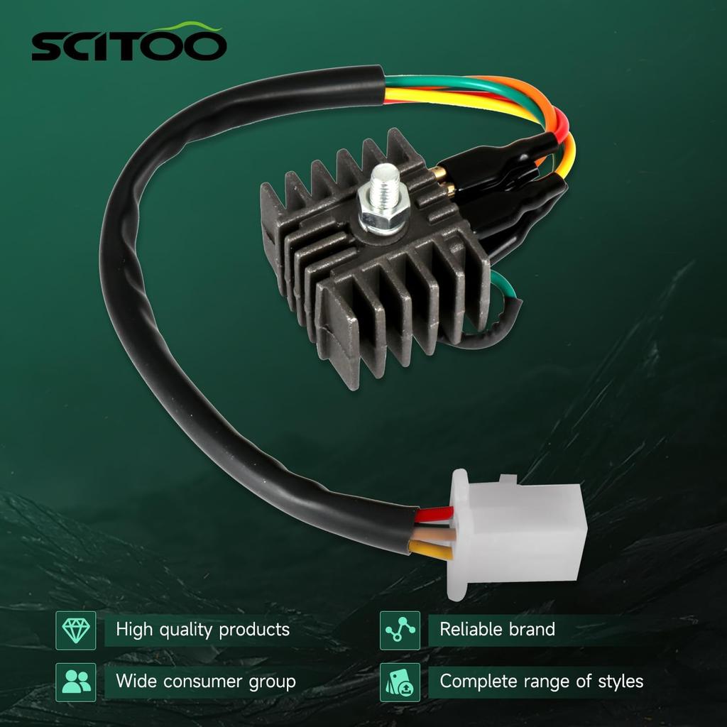 SCITOO 31700-455-671 Voltage Regulator Rectifier Fits For 1968-1973 For Honda CB350 1973 For Honda CB350G 1974 For Honda CB360 1974 For Honda CB360G