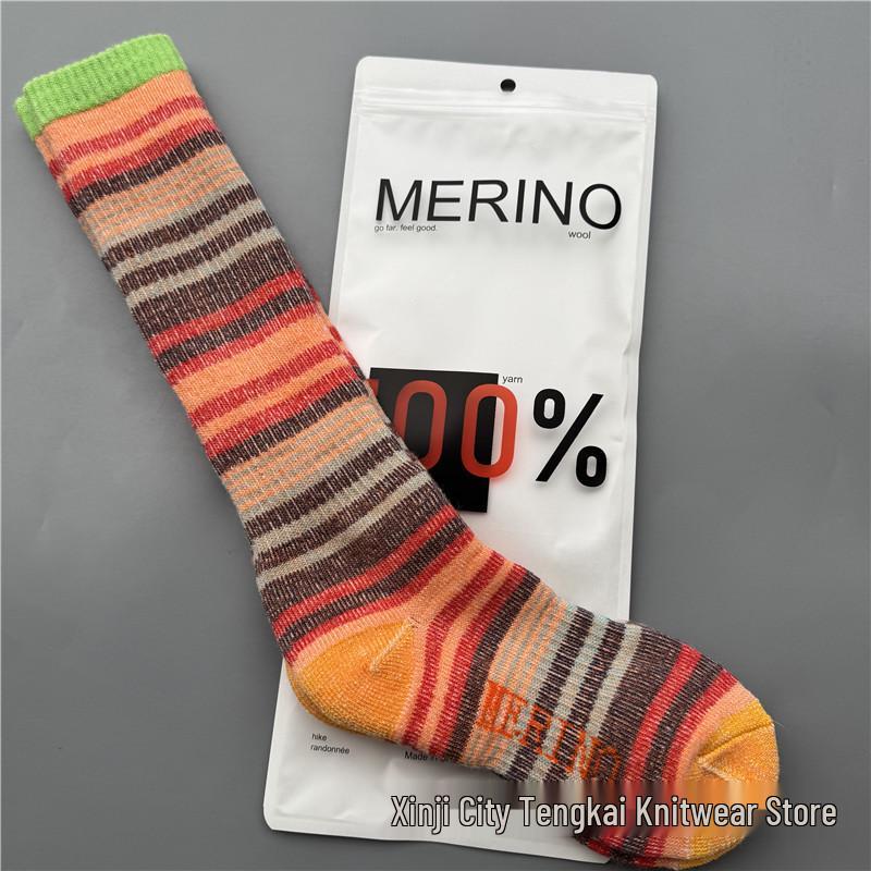 

100% Мериносовая шерсть Гольфы Утолщенные Носки для пешего туризма и катания на лыжах One Size