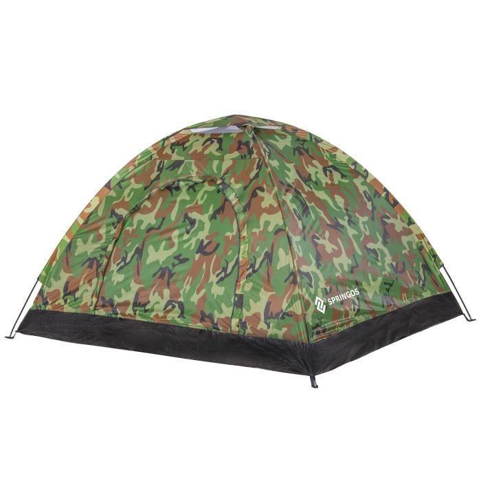 Camping Tent - SPRINGOS - Moro - 2 Persons - Waterproof - Camouflage - 200x150 Cm