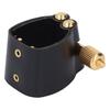 Leather And Metal Sax Mouthpiece Ligature Black Color Alto Sax Ligature  For Alto Saxophone