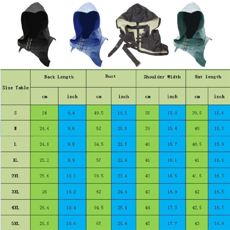 Unisex Faux Leather Medieval Cowl Hat Steampunk Gothic Hooded Cloak Cape with Adjustable Strap for Costume Enthusiasts