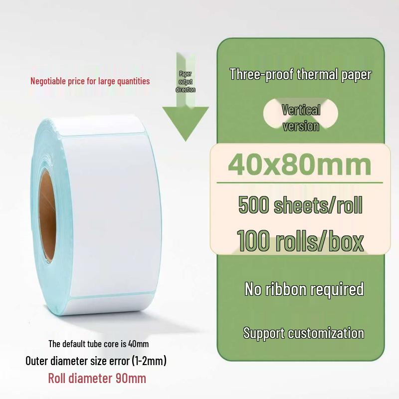 Samoprzylepne etykiety termiczne na kody kreskowe 100×150 mm - Trwałe i wodoodporne do logistyki