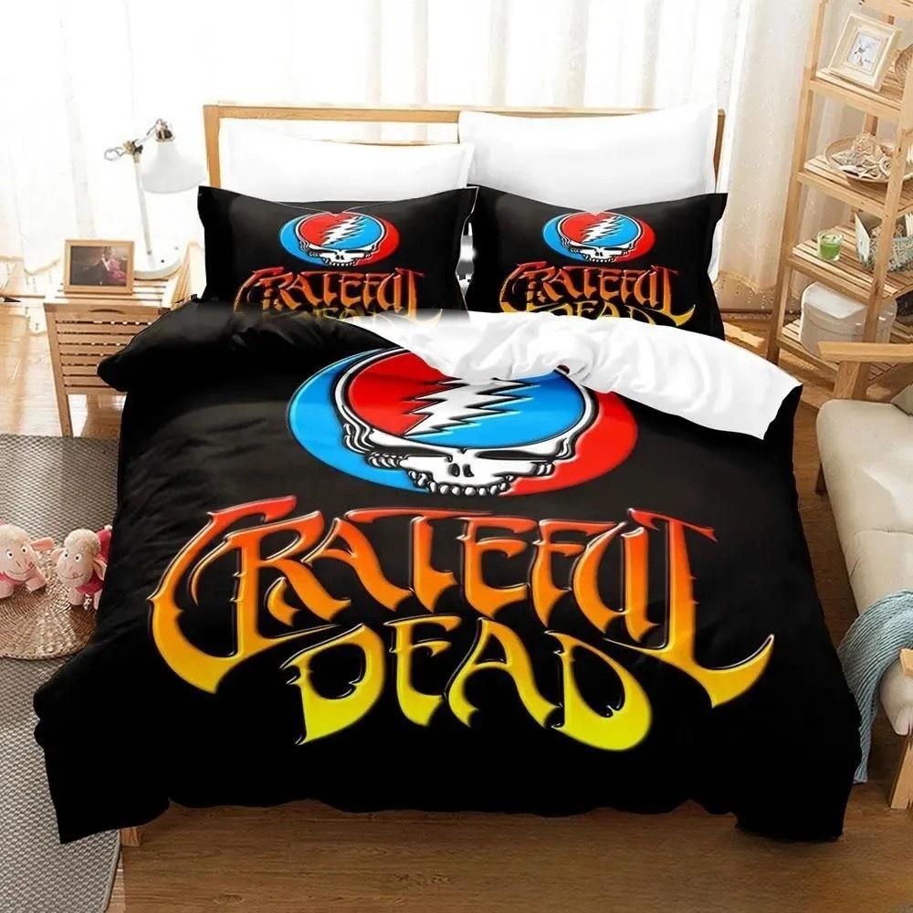 Fashion Rock Band G-Grateful Dead Bedding Set Cute Quilt Cover Bed Cover With Pillowcase Twin Single Queen King Size Boys Adults