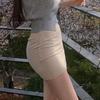 Korean Dongdaemun Stylish High-Waisted Elastic Slimming Slit Short Skirt for Women