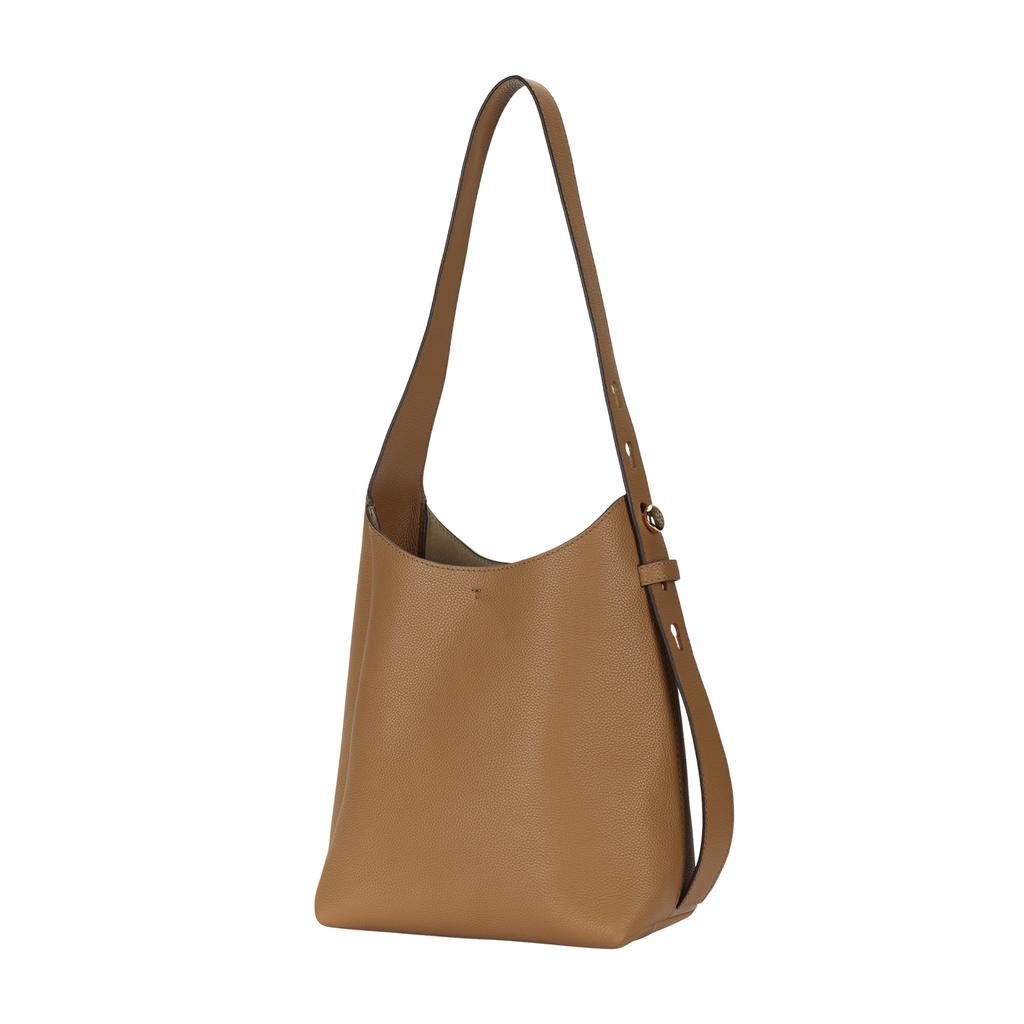 Tory Burch Romy Minimalist Solid Color Design Leather Shoulder Bag Small Women Shoulder Bag Tiramisu 175172-227