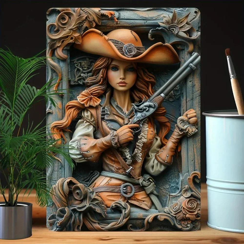 Vintage Pirate Captain Metal Sign Perfect For Autumn Winter Decor Ideal For Apartments Gyms Gardens Stores Unique Gift