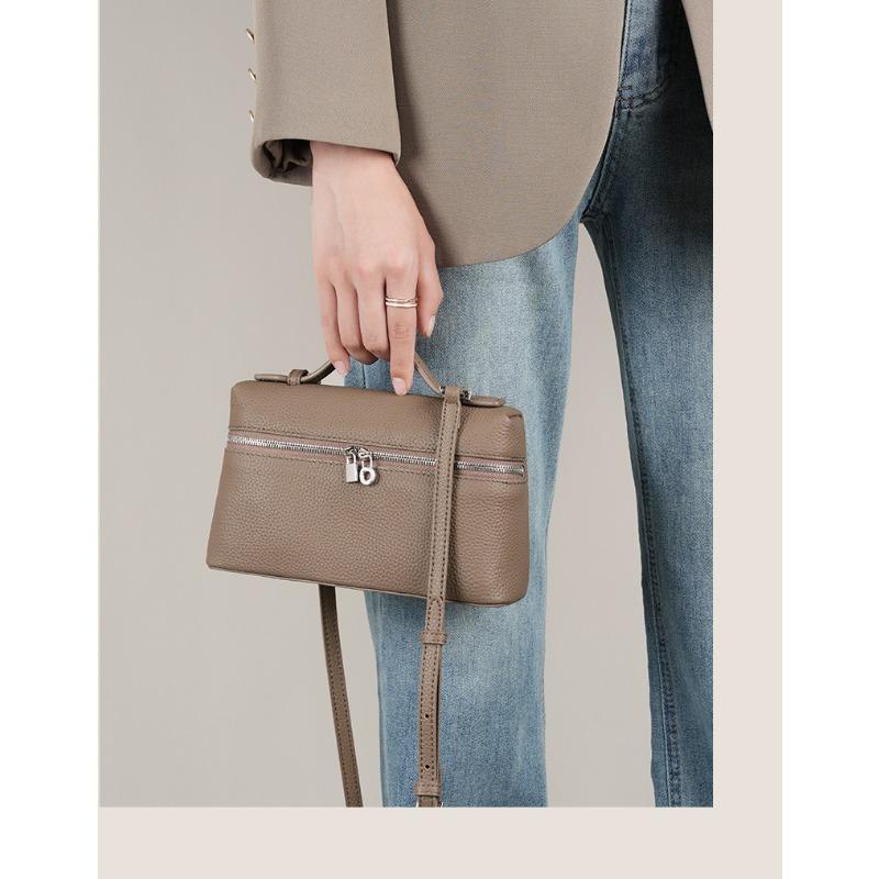 Top Leather Lunch Box Leather Women's Bag Tote Box Bag Crossbody Bag