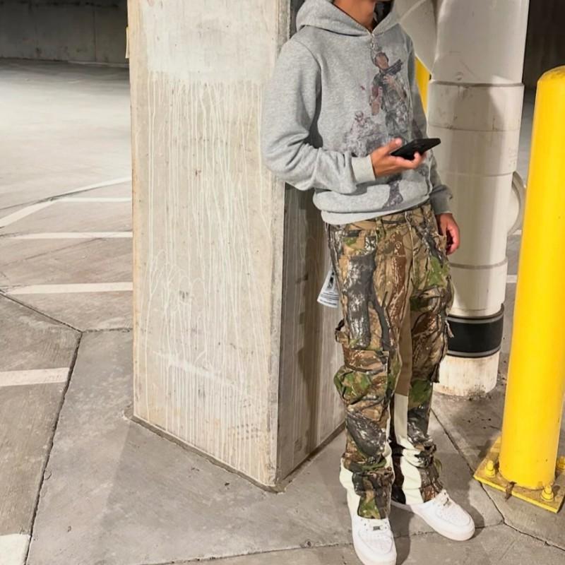 Mens Hooded Sweatshirt Hip Hop Style Printed Loose Fit Casual Winter Wear Teens