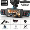 360° Dashcam Car Camera Recording Wifi Wireless Webcam Way Video Recorder 1080P 24 Parking 4 Channel Car Black Box
