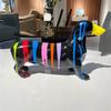 A20F-Sausage Dog Ornament, Dachshund Statue, Modern Animal Dachshund Ornament Dog Figurine, Standing Puppy, Dog Sculpture