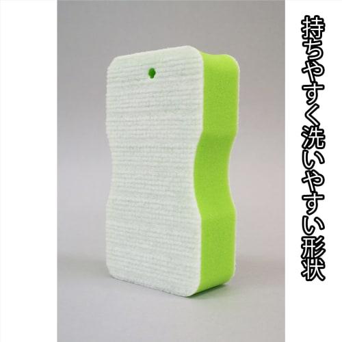 Towa Sangyo Aqua Clean W Bath Sponge, Green