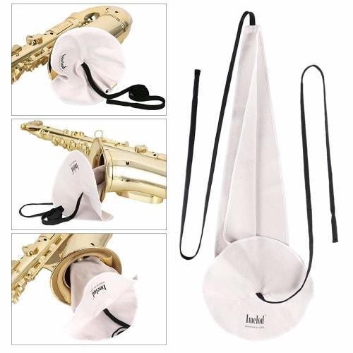 Saxophone Cleaning Kit for Alto/Tenor Saxophone, Clarinet, and Flute, Includes Case, Saxophone Cleaning Cloth (4 pieces), and Mouthpiece Brush (Dark G