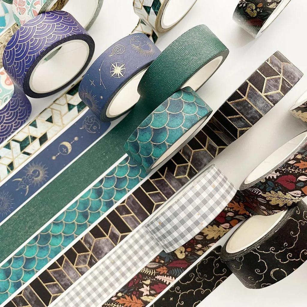 Gold Vintage Adhesive Washi Tapes Masking Tape Creative DIY Paper Tape Scrapbooking Tape Japanese Washitape Stickers