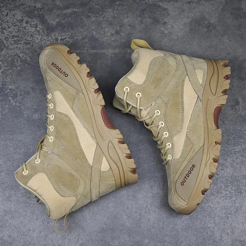 Fashion Winter Tactical Combat Boots for Men Hunting Trekking Boots Men Camping Mountaineering Work Shoes Quality Men Boots