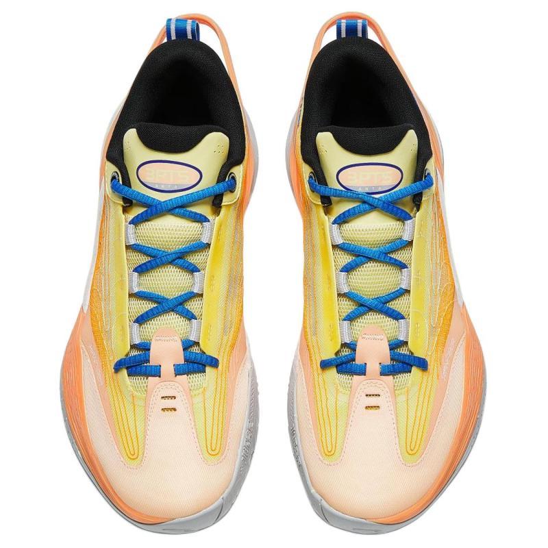 Anta Scarpe da Basket a Taglio Basso Rain1.0 a Tre Punti Ammortizzate Antiscivolo da Uomo Giallo Arancio Sneakers