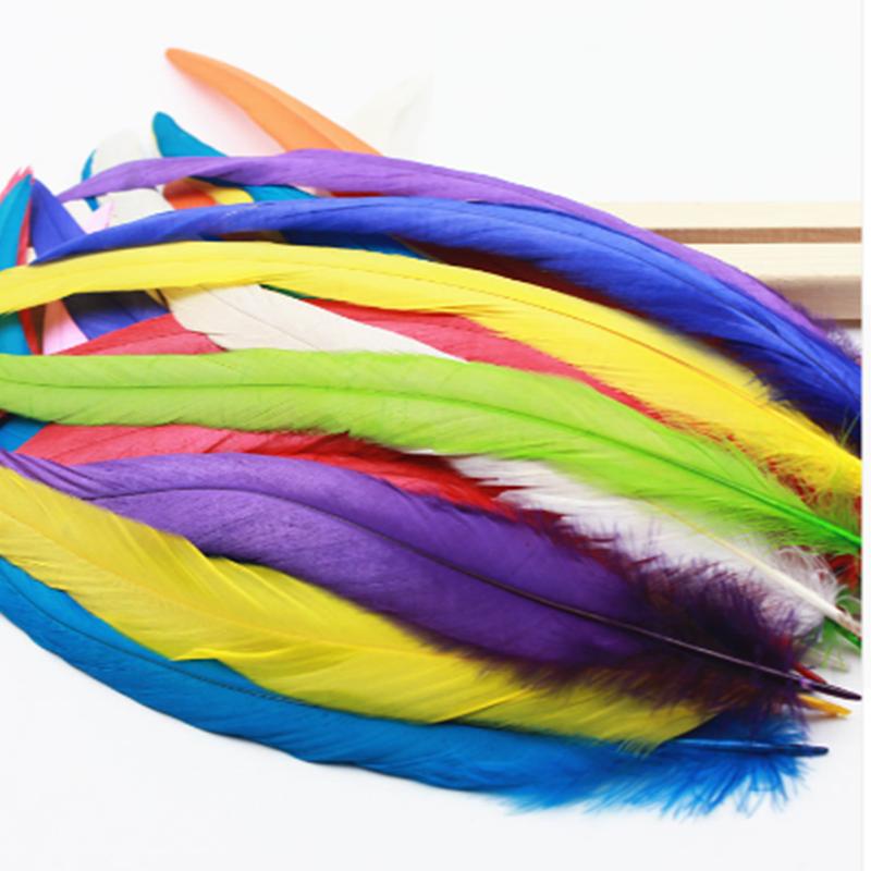 10Pcs/Lot Natural Rooster Tail Feathers 30-35Cm 12-14" Pheasant Feathers For Crafts Wedding Decoration Diy Clothes Plumas