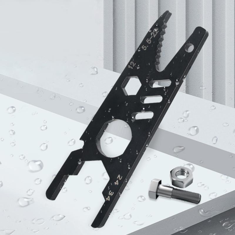 Black High Strength Steel Wrench Spanner with Ergonomic Grip for Efficient Tube and Nut Assembly