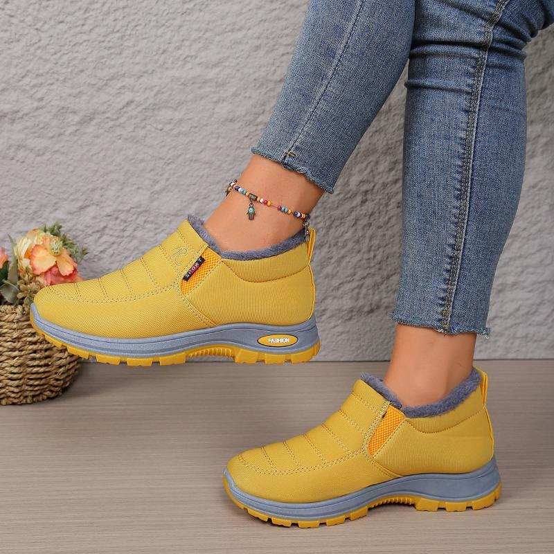 

Winter new velvet thickened snow boots non-slip flat-bottomed middle-aged parents warm cotton shoes 48