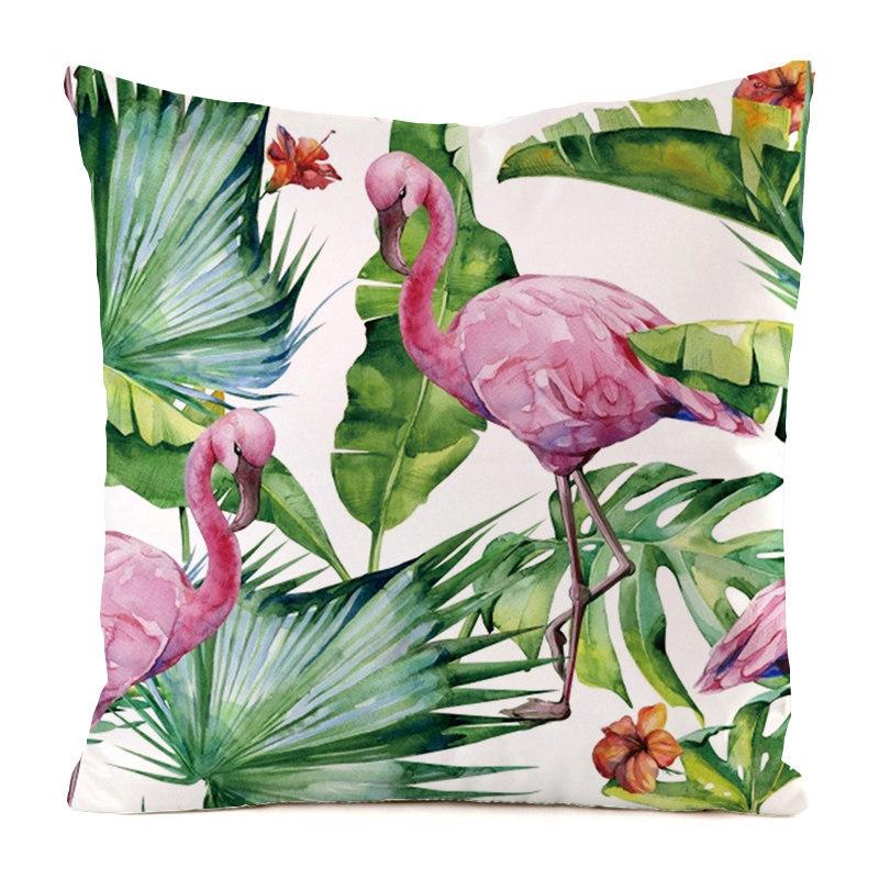Nordic Tropical Jungle Style Digital Printing Short Plush Pillow Covers For Car Sofa Office Cushion Cover Home Goods
