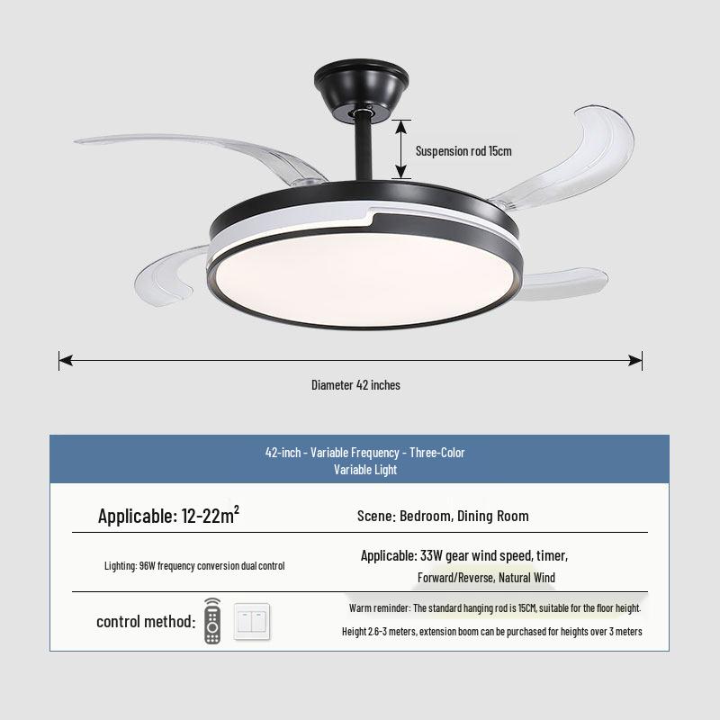 2026 New Model Flush Mount Ceiling Fan with Integrated Light for Living, Dining & Bedroom
